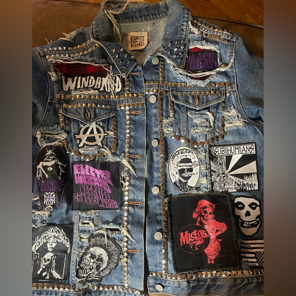 Custom Studded/Patched Jacket, Pants, Vests, or Sweaters